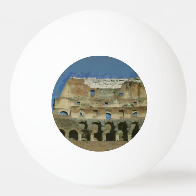 Colosseum painting, Rome Ping Pong Ball (Front)