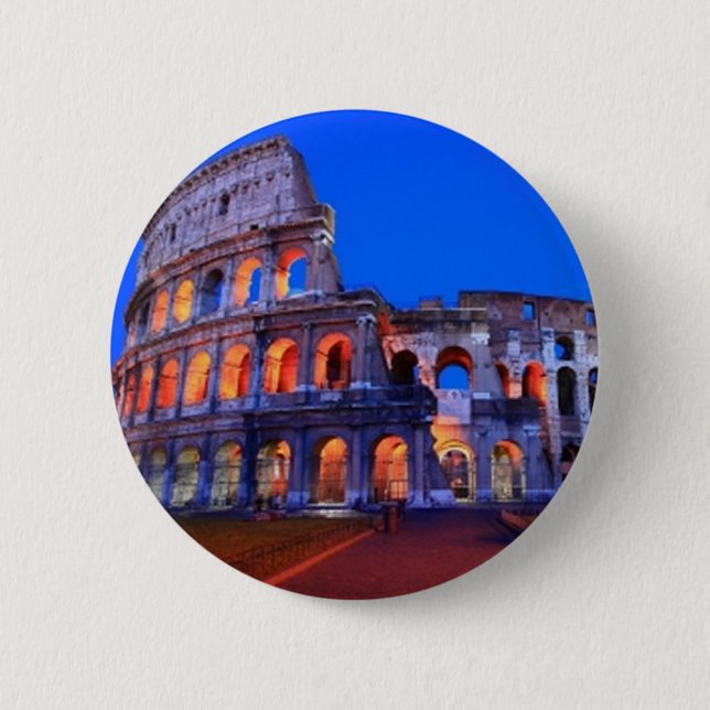 Colosseum Rome 6 Cm Round Badge (Front)