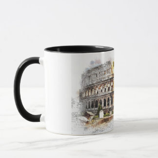 Colosseum Rome Arena Stadium Art Draw Arnold Mug