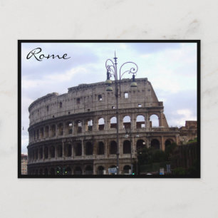 colosseum rome border postcard