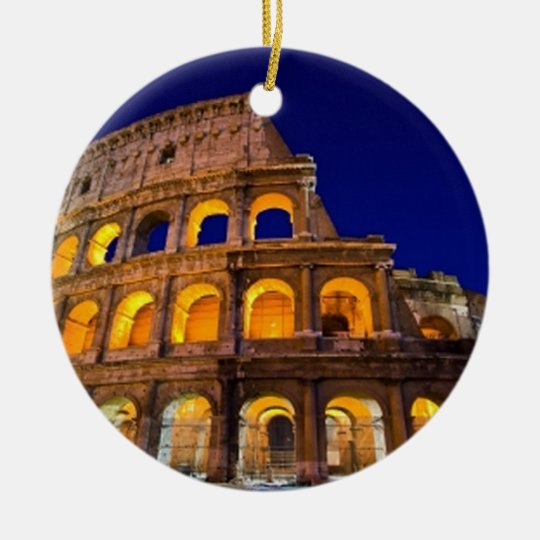 Colosseum Rome Christmas Ornament Zazzle.co.uk