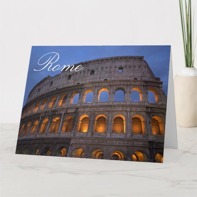 Colosseum Rome Italian Travel Photo  Card (Front)