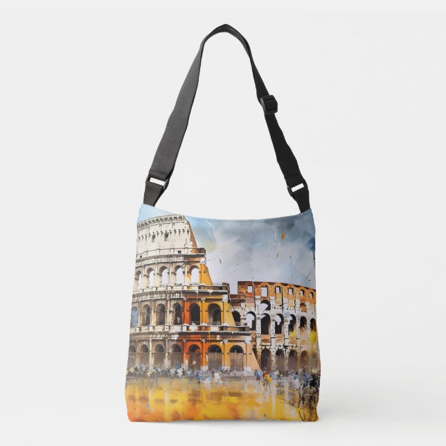 Colosseum Rome Italy Crossbody Bag (Front)