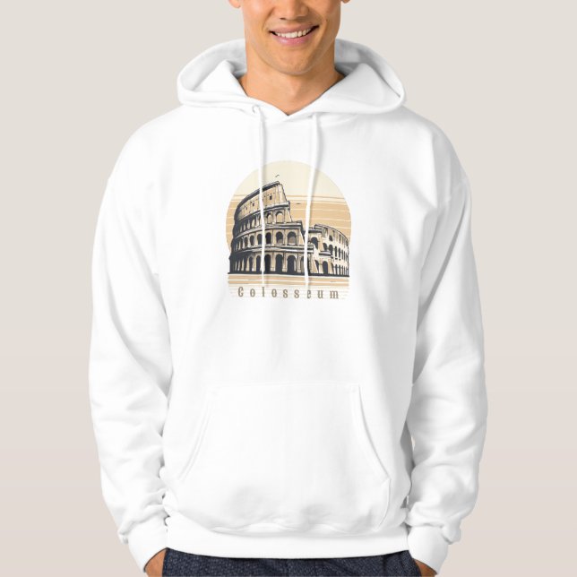 Colosseum Rome Italy Europe Hoodie (Front)