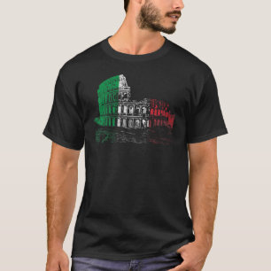 Colosseum Rome Italy Flag Pride T-Shirt