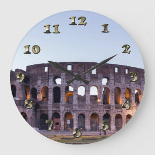 Colosseum - Rome - Italy Large Clock