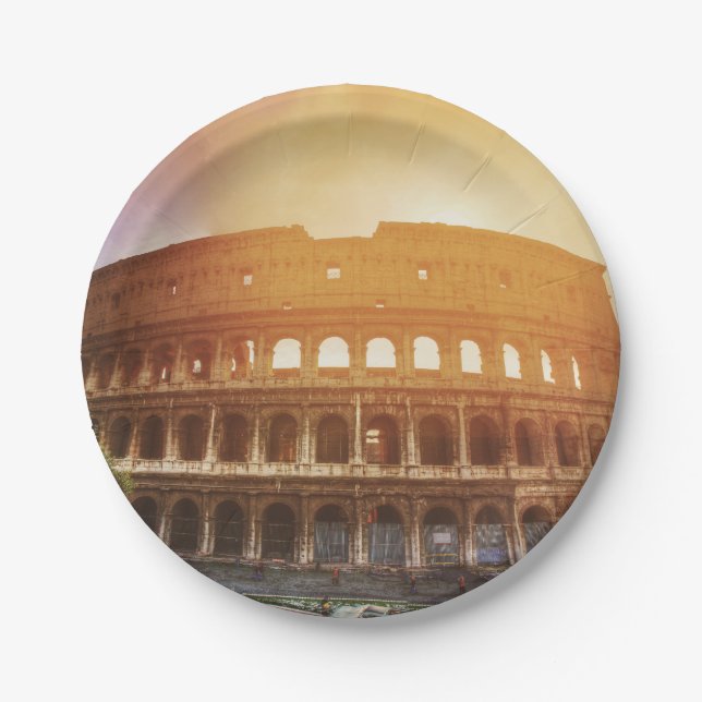 Colosseum, Rome, Italy Paper Plate (Front)