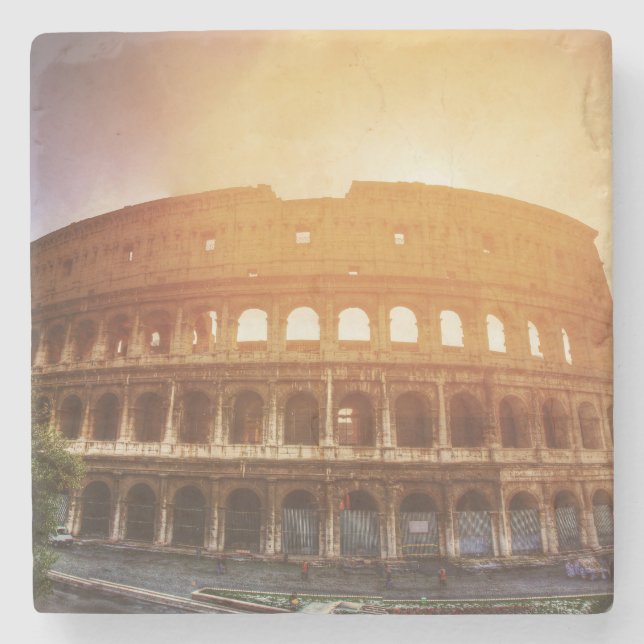 Colosseum, Rome, Italy Stone Coaster (Front)