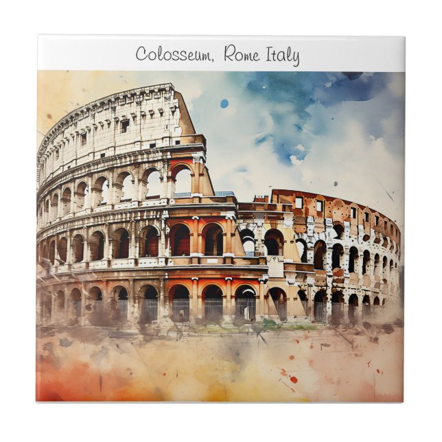 Colosseum -Rome Italy  Tile (Front)