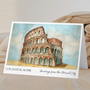 Colosseum Rome Italy Tourism Greeting Card