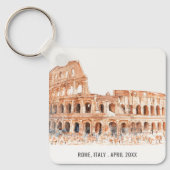 Colosseum Rome Italy Watercolor Italian Travel Key Ring (Front)