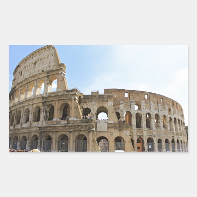 Colosseum Rome Photography Rectangular Sticker (Front)