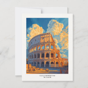 Colosseum Rome Travel Postcard