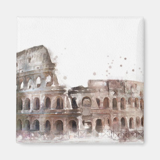 Colosseum Rome Vintage Art Magnet (Front)