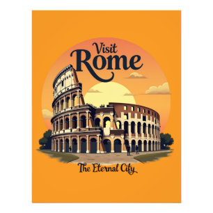 Colosseum Rome Vintage Design Photo Print