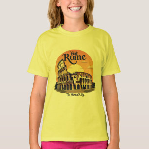 Colosseum Rome Vintage Travel Design T-Shirt