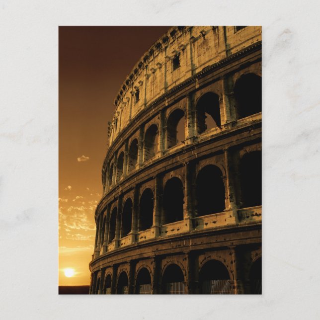 colosseum sunrise in rome postcard (Front)