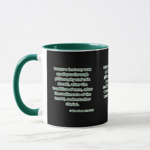 Colossians 2:8 KJV Bible Verse Two-Tone Mug