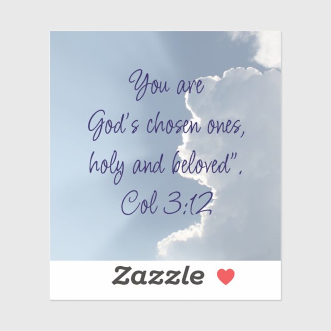  Colossians 3:12 Inspirational Bible Quote (Sheet)