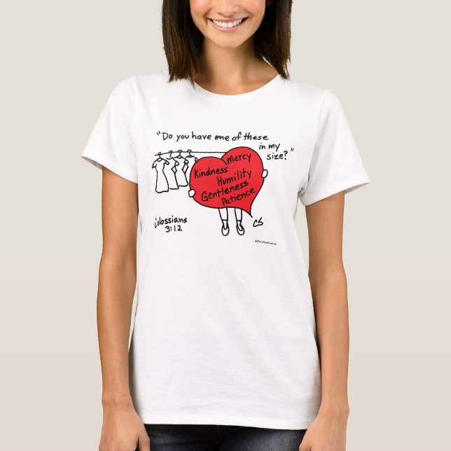Colossians 3:12, Red Heart Women's T-Shirt (Front)