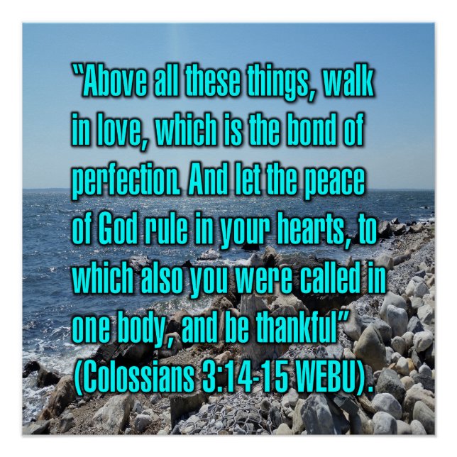 Colossians 3:14-15 WEBU Poster (Front)