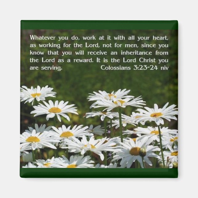 Colossians 3:23-24 magnet (Front)