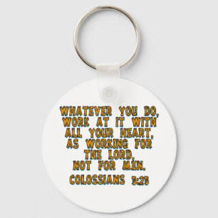 Colossians 3:23 key ring