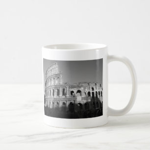 Colossium black and white coffee mug