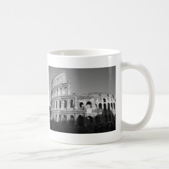 Colossium black and white coffee mug