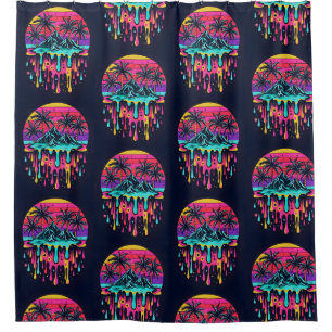 colotful drops tapestries nature Tapestry Shower Curtain