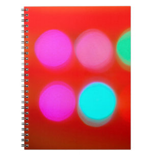 Colour Abstract Blurred red background bokeh light Notebook