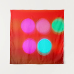 Colour Abstract Blurred red background bokeh light Tapestry