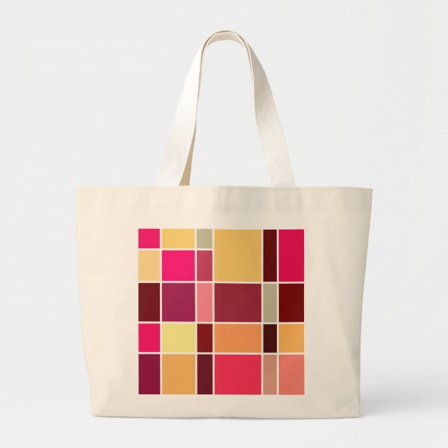 Colour Abstract Composition Large Tote Bag (Front)