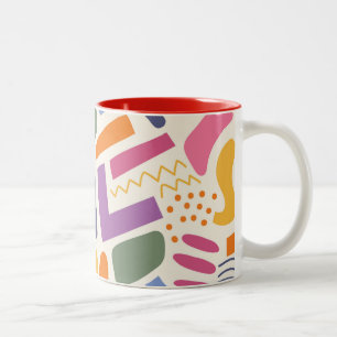 Colour abstract design pattern Two-Tone coffee mug