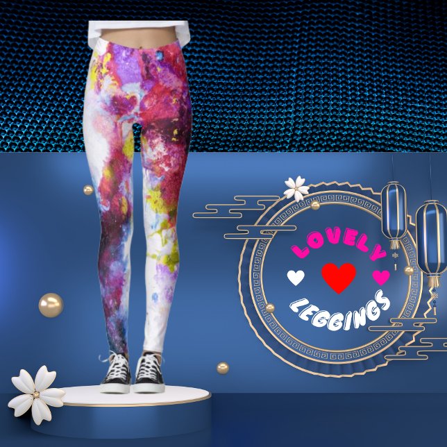 Colour Abstract Painting Leggings  (Creator Uploaded)