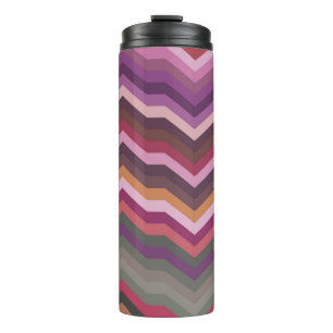 Colour Abstract Retro Striped Background, Fashion  Thermal Tumbler