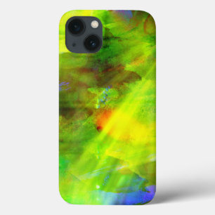 colour abstract seamless background green, yellow iPhone 13 case
