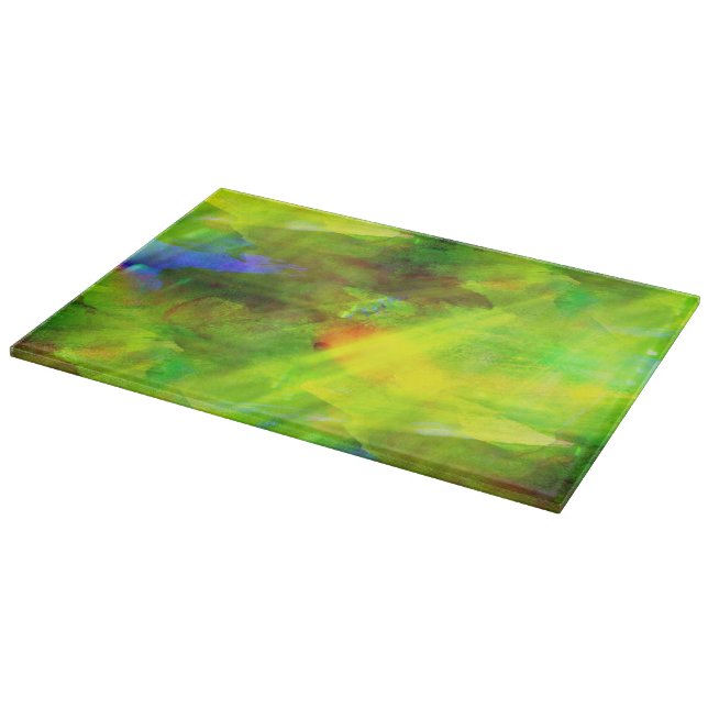 colour abstract seamless background green, yellow cutting board (Corner)