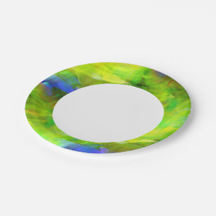 colour abstract seamless background green, yellow paper plate