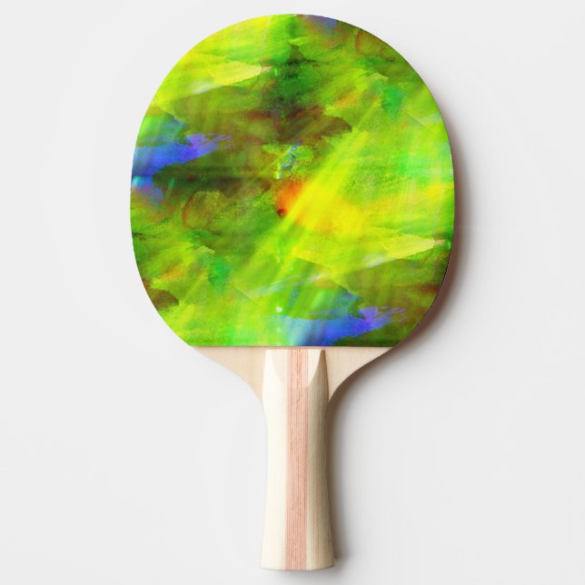 colour abstract seamless background green, yellow ping pong paddle (Front)
