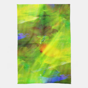 colour abstract seamless background green, yellow tea towel