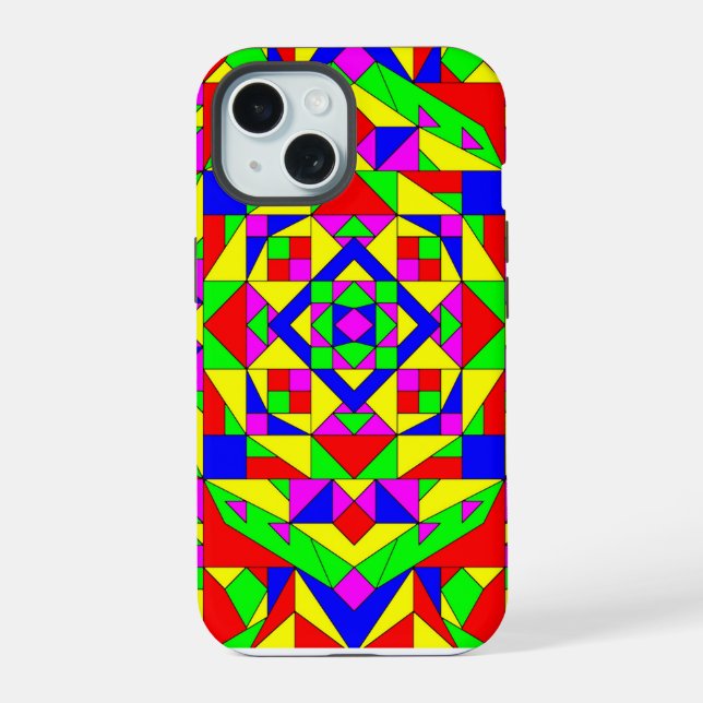 Colour and Geometry iPhone 15 Case (Back)