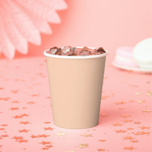 colour apricot paper cups