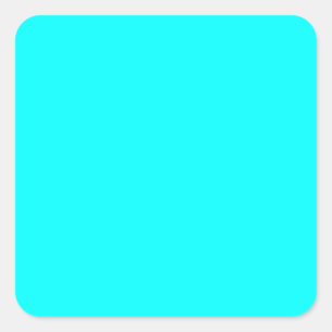 colour aqua / cyan square sticker