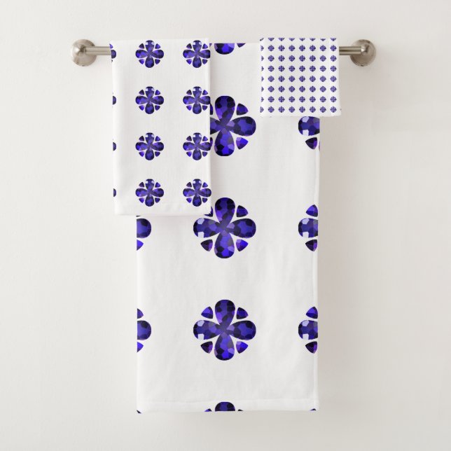 Colour Art, Blue Bath Towel Set (Insitu)
