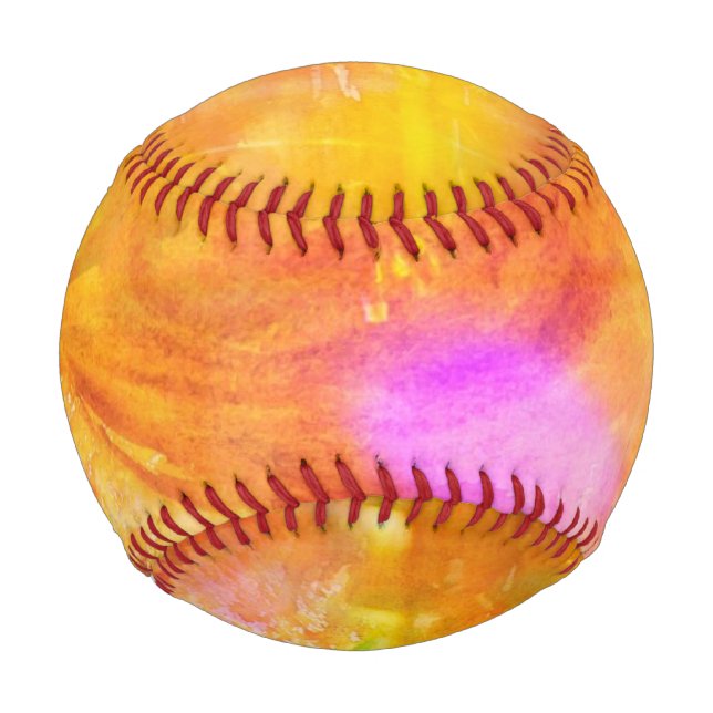 colour art seamless background yellow, orange baseball (Front)