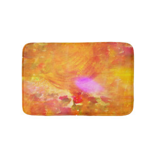 colour art seamless background yellow, orange bath mat