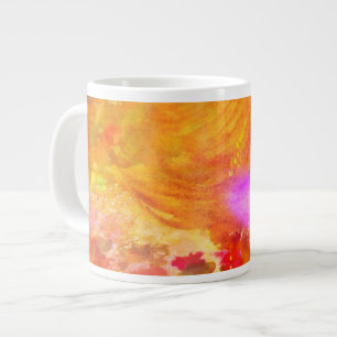 colour art seamless background yellow, orange large coffee mug