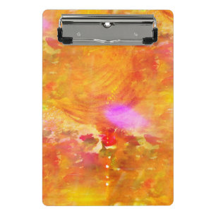 colour art seamless background yellow, orange mini clipboard