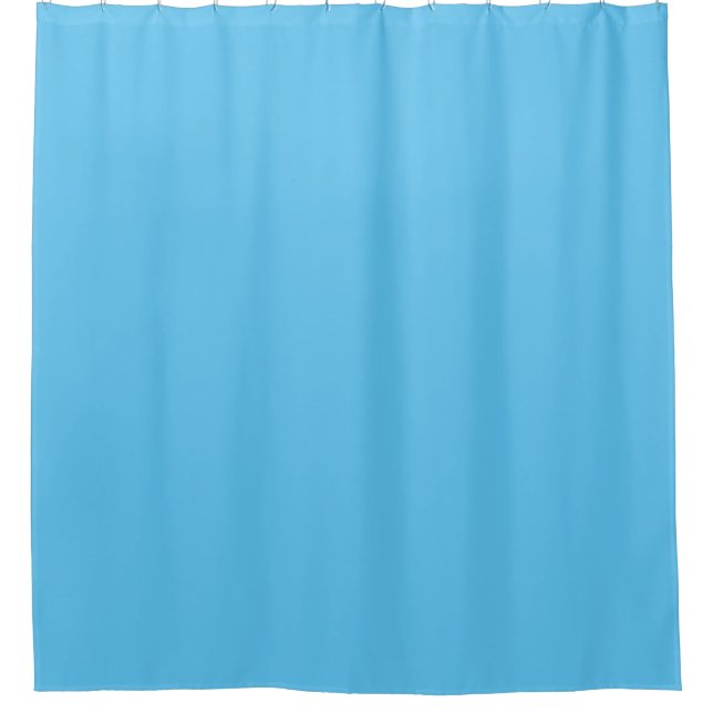 Colour Artwork Photo Quote Blue Shower Curtain (Front)
